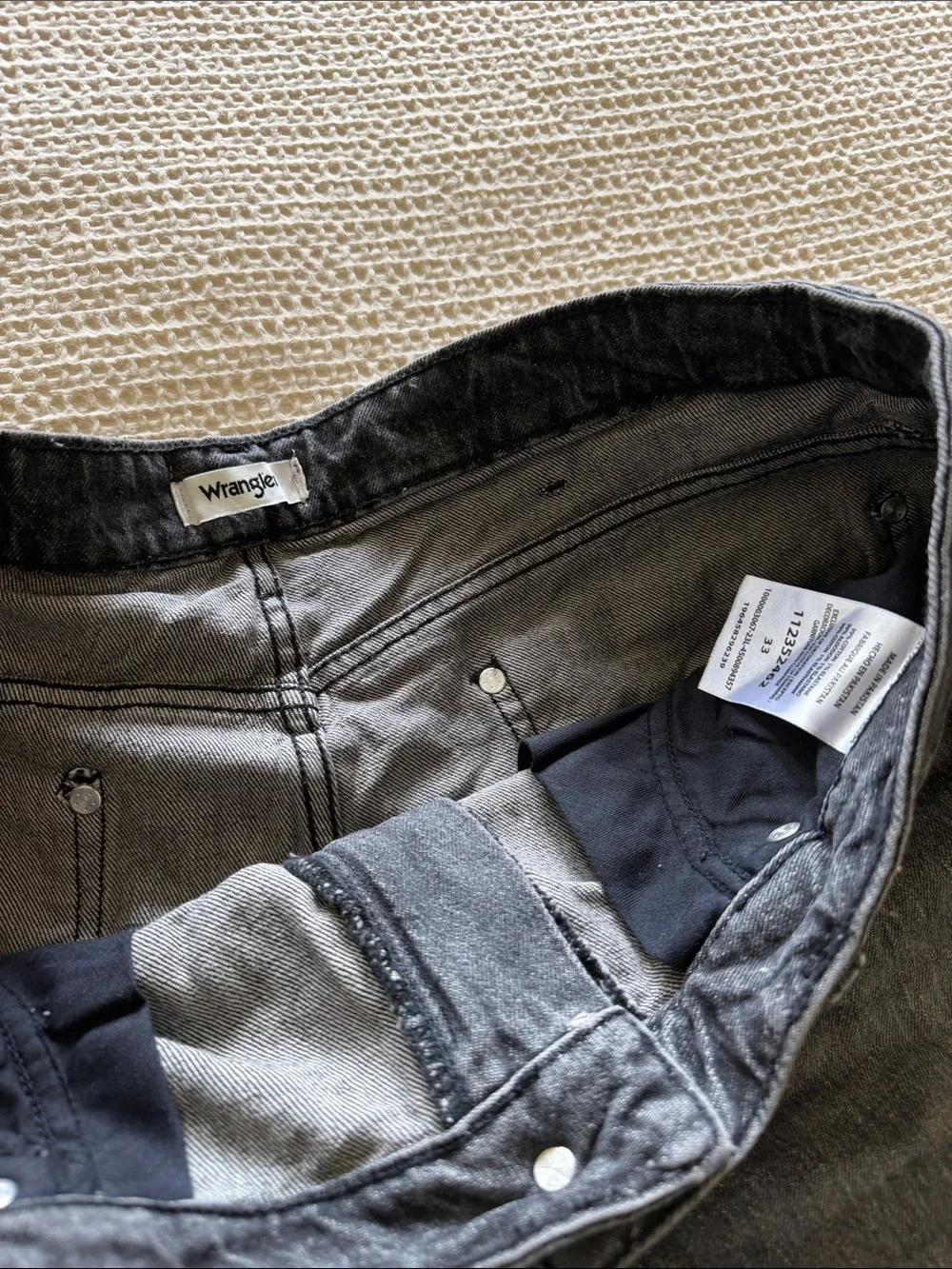 Wrangler Black Denim Cutoff Shorts